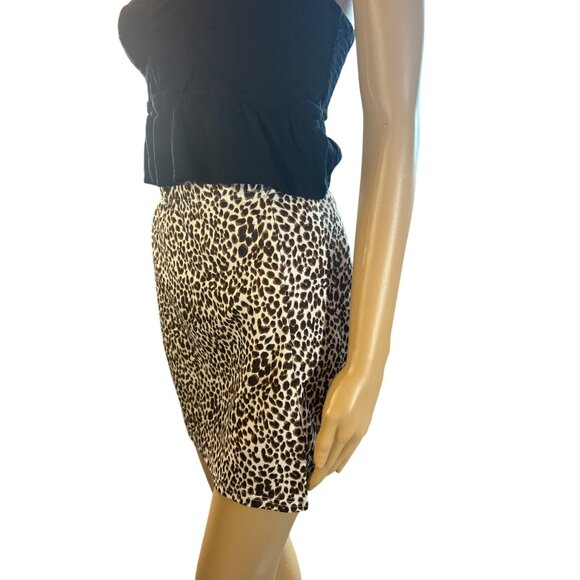 (6 for $25) Shein Leopard Print Stretch Mini Skirt Size Small - Picture 2 of 5